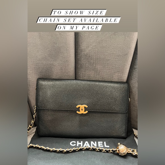 Sold. Chanel vintage caviar black clutch wallet - Picture 4 of 17